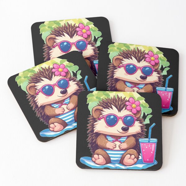 Item preview, Summer Hedgehog Vibes – Cute Beach Day Buddy designed and sold by halibutgoatramb.