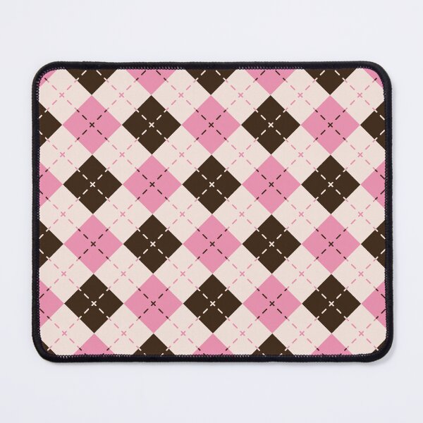 Item preview, Winter Pink Brown Argyle Plaid Pattern designed and sold by Lailaynta.