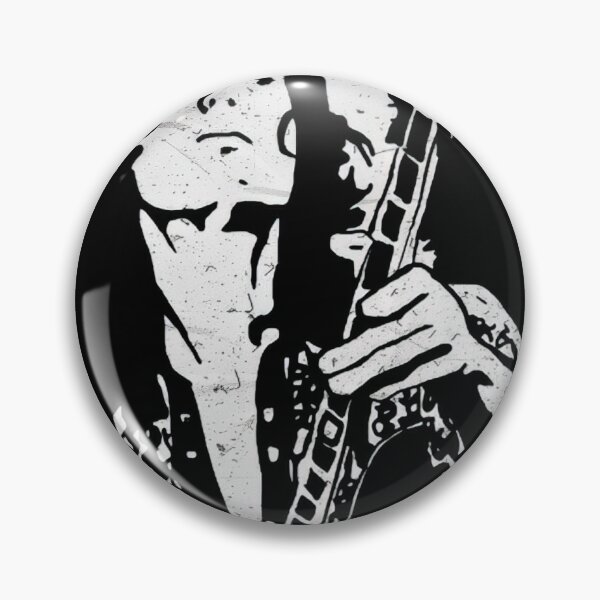 Item preview, GUITAR'S PAGE Vintage Rock Silhouette Black White Fan Art #7618 designed and sold by aztra-art.