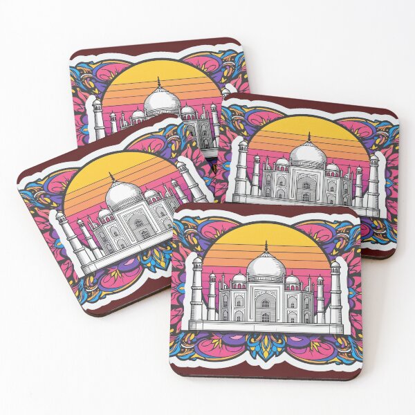 Item preview, Colorful Taj Mahal Tattoo Style Sticker designed and sold by krazzyremo.
