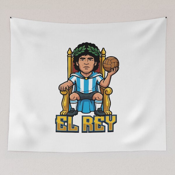 Item preview, Maradona as King - El Rey on Throne designed and sold by PixelCatalyst.