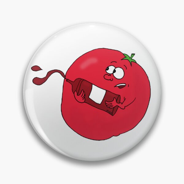 Item preview, Funny Tomato Ketchup Quirky Veggie Gang Cartoon – Cute Kawaii Food Sticker Sauce Meme Art designed and sold by MyxaART.