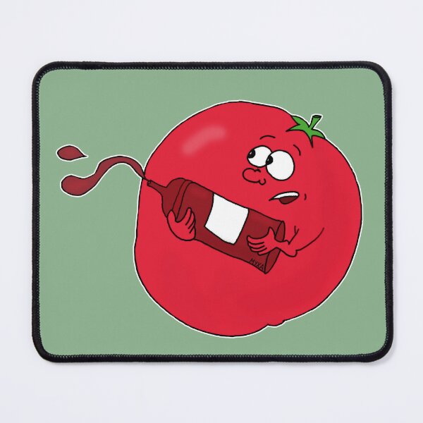 Item preview, Funny Tomato Ketchup Quirky Veggie Gang Cartoon – Cute Kawaii Food Sticker Sauce Meme Art designed and sold by MyxaART.