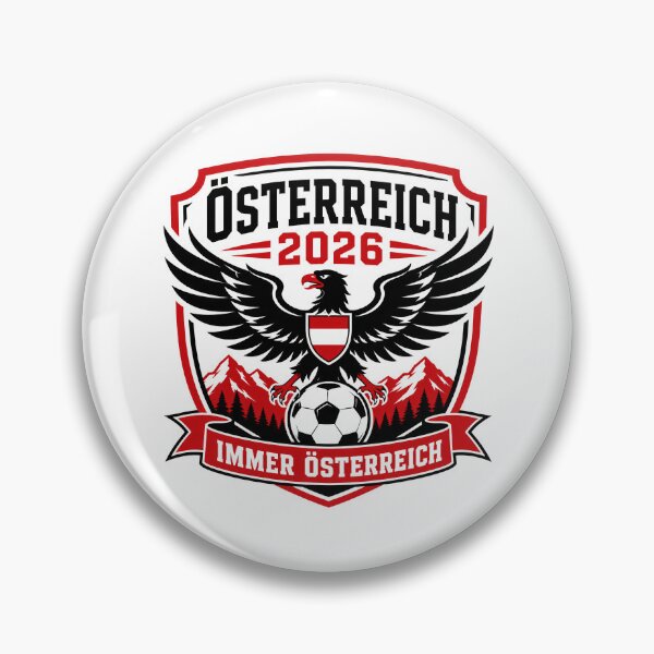 Item preview, Austria 2026 Eagle Football Crest designed and sold by RedCircleArt.