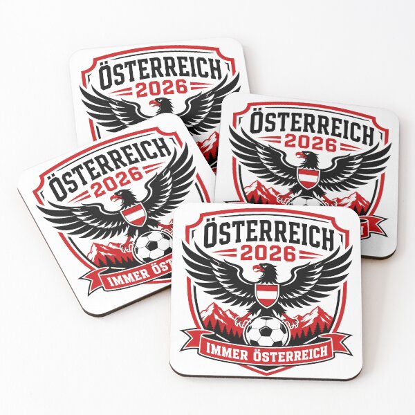 Item preview, Austria 2026 Eagle Football Crest designed and sold by RedCircleArt.