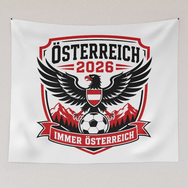 Item preview, Austria 2026 Eagle Football Crest designed and sold by RedCircleArt.