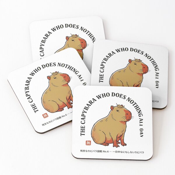 Item preview, The Capybara Who Does Nothing All Day — Kawaii Lazy Capybara Tee designed and sold by nurusubetei.