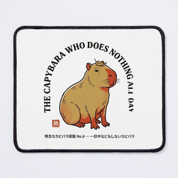 Item preview, The Capybara Who Does Nothing All Day — Kawaii Lazy Capybara Tee designed and sold by nurusubetei.