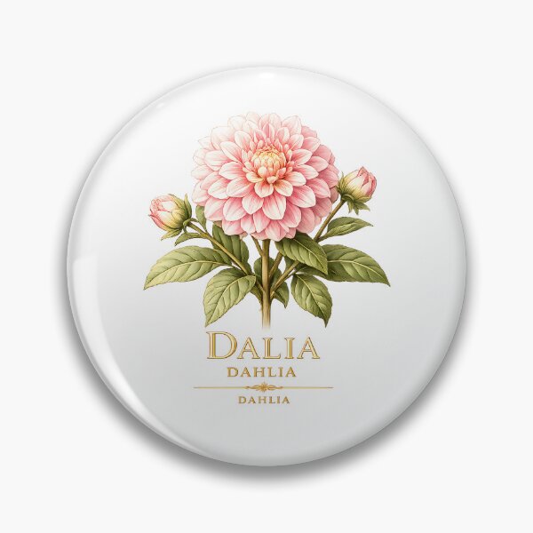 Item preview, Dahlia Flower Botanical Illustration | Elegant Floral Garden Design designed and sold by GGAUL.