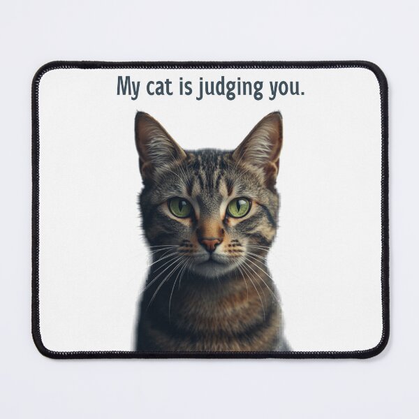 Item preview, My Cat Is Judging You Funny Cat Meme T-Shirt designed and sold by rafmv.