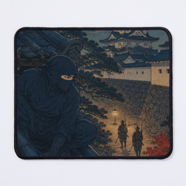 Item preview, Shadow on the Tile - Vintage Japanese Ninja Ukiyo-e Woodblock designed and sold by bapupa.