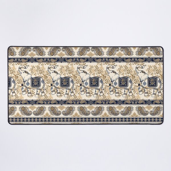 Item preview, Ornate Navy & Gold Decorated Elephant with Raised Trunk designed and sold by teaw-teaw.