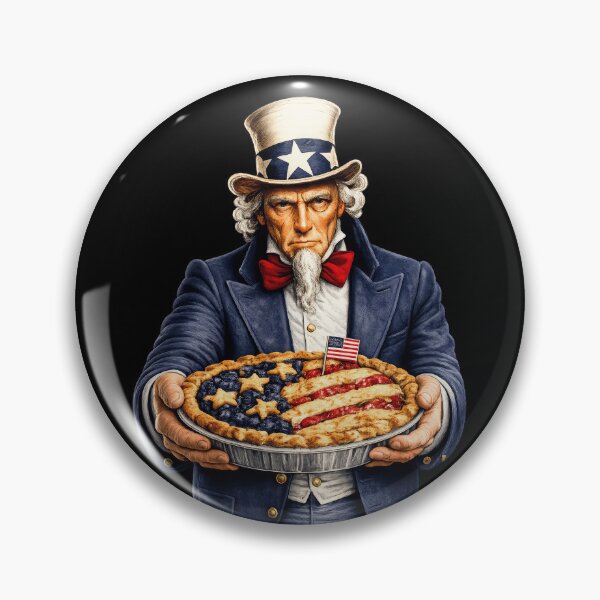 Item preview, Patriotic American Flag Pie Uncle Sam Fourth of July Design designed and sold by TheTrendsDesk.