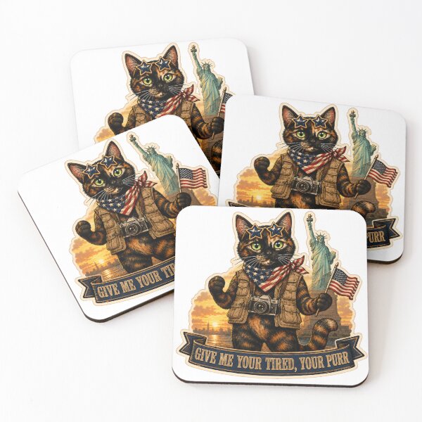 Item preview, Tortoiseshell Cat Statue of Liberty — Funny Patriotic Cat Gift — America 250 Independence Day Cat Lover designed and sold by Martin's_Design.