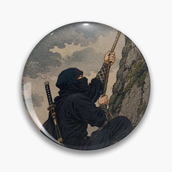 Item preview, Silent Blade Ascent - Vintage Japanese Ninja Ukiyo-e Woodblock designed and sold by bapupa.