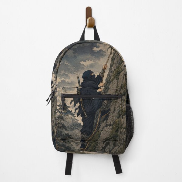 Item preview, Silent Blade Ascent - Vintage Japanese Ninja Ukiyo-e Woodblock designed and sold by bapupa.