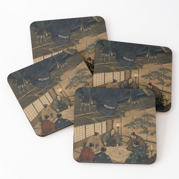 Item preview, Infiltrator's Gaze - Vintage Japanese Ninja Ukiyo-e Woodblock designed and sold by bapupa.