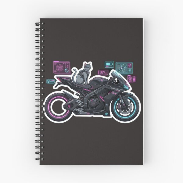 Item preview, Cyberpunk Cat Rider Futuristic Neon Motorcycle Sticker designed and sold by Neo Tokio.