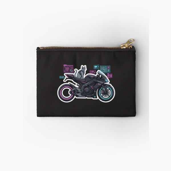 Item preview, Cyberpunk Cat Rider Futuristic Neon Motorcycle Sticker designed and sold by Neo Tokio.