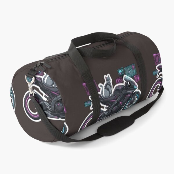 Item preview, Cyberpunk Cat Rider Futuristic Neon Motorcycle Sticker designed and sold by Neo Tokio.