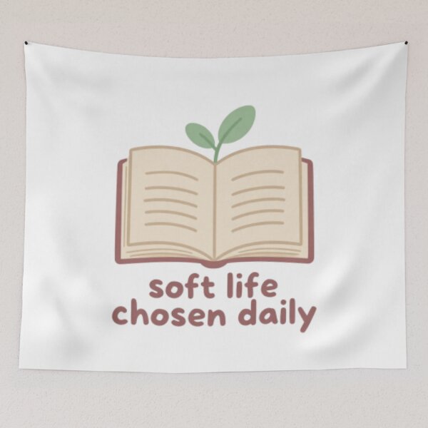 Item preview, Soft Life Chosen Daily – Minimalist Affirmation Typography Design   designed and sold by CosmicQuietLab.