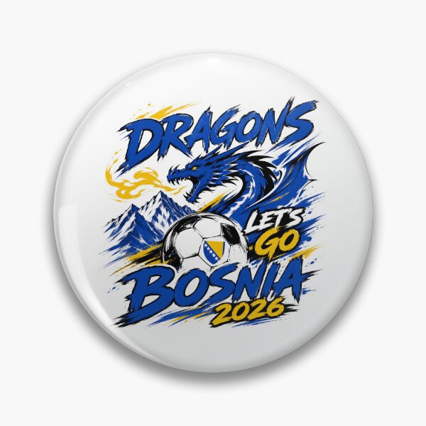 Item preview, Bosnia 2026 Dragons Football Design designed and sold by RedCircleArt.