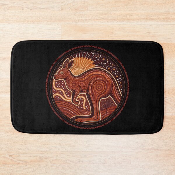 Item preview, Australian Kangaroo Aboriginal Inspired Dot Art – Outback Wildlife Mandala Design designed and sold by ArcticFoxStudio.