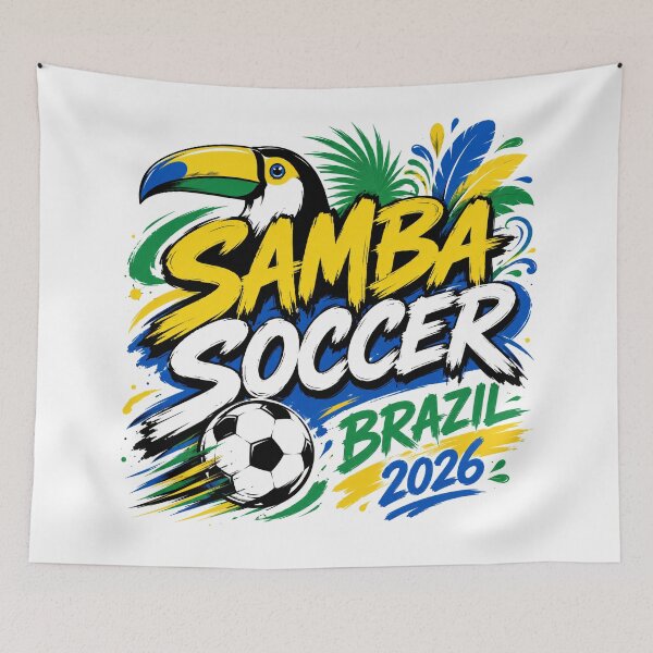 Item preview, Brazil 2026 Samba Soccer Design designed and sold by RedCircleArt.