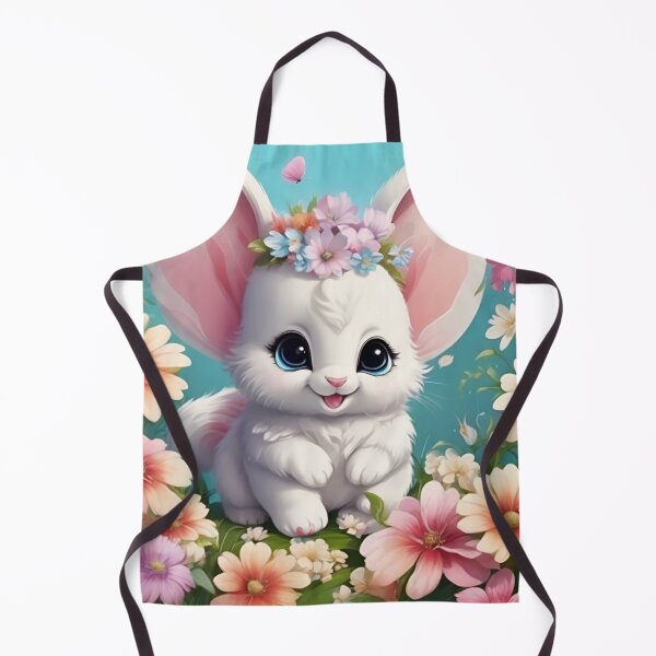 Item preview, Fluffy White Bunny with Flower Crown in Blooms designed and sold by CASASIS_MERCH.
