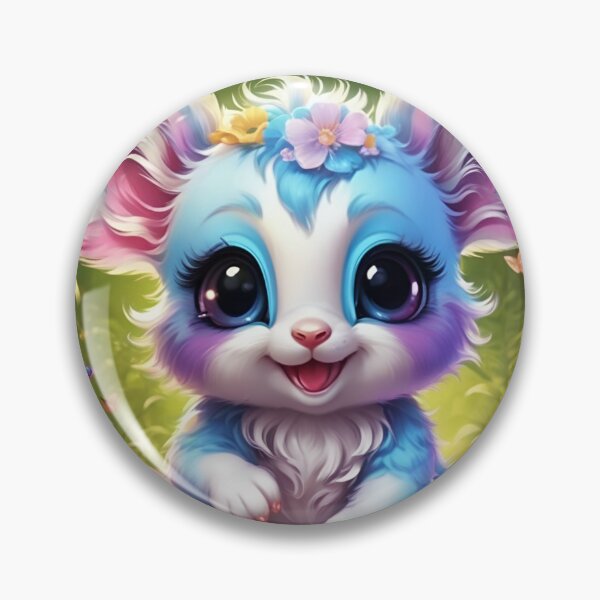 Item preview, Rainbow Fantasy Creature Smiling in Enchanted Garden designed and sold by CASASIS_MERCH.