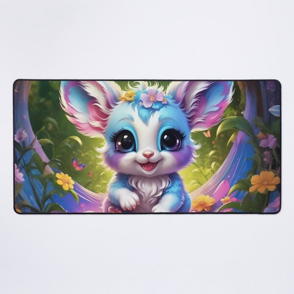 Item preview, Rainbow Fantasy Creature Smiling in Enchanted Garden designed and sold by CASASIS_MERCH.
