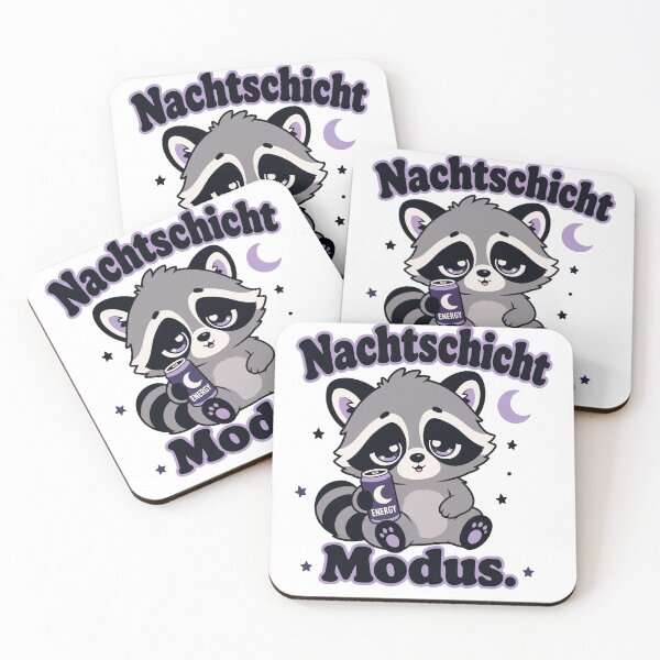 Item preview, Cute Raccoon Night Shift Energy Design for Shift Workers designed and sold by LoomLevel.