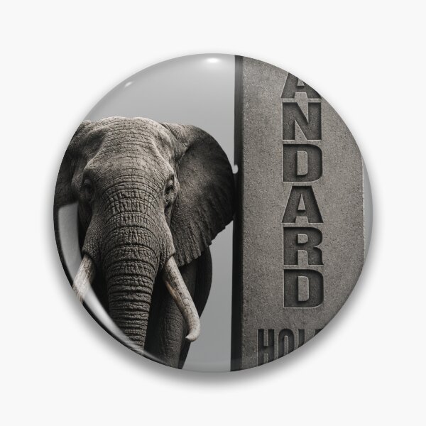 Item preview, Lead Dev The Standard Holds Elephant Brutalist Pillar Art Print designed and sold by SavannaStrikes.