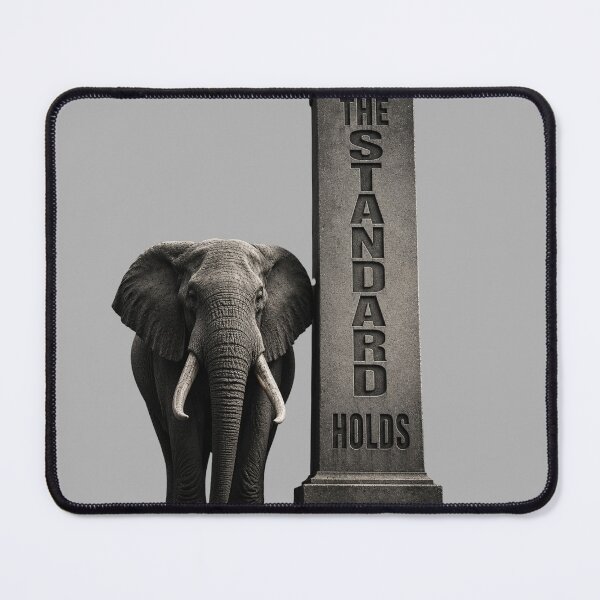 Item preview, Lead Dev The Standard Holds Elephant Brutalist Pillar Art Print designed and sold by SavannaStrikes.