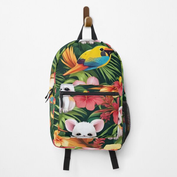 Item preview, Cute Baby Animals Hidden in Tropical Hibiscus Jungle designed and sold by CASASIS_MERCH.