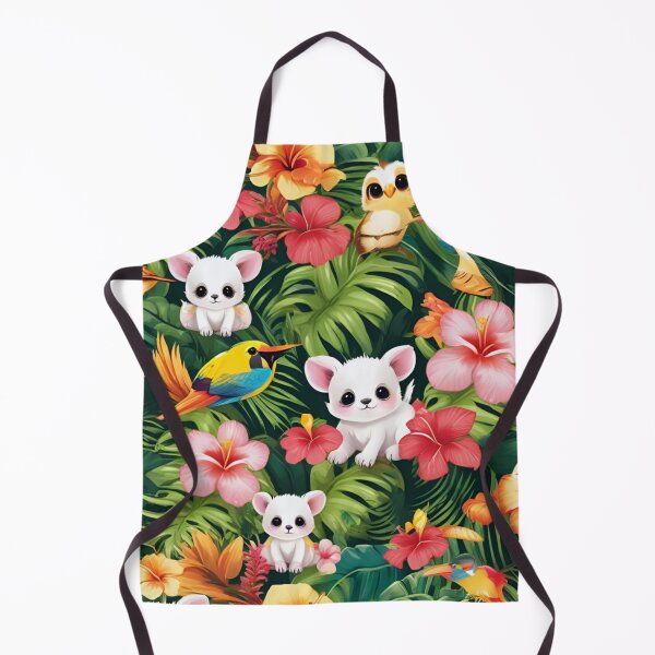Item preview, Cute Baby Animals Hidden in Tropical Hibiscus Jungle designed and sold by CASASIS_MERCH.