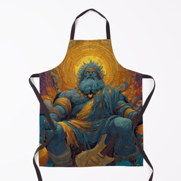 Item preview, Rock God of the Galaxy Art — Bold Neon Epic Music Print designed and sold by CosmicRockArt.