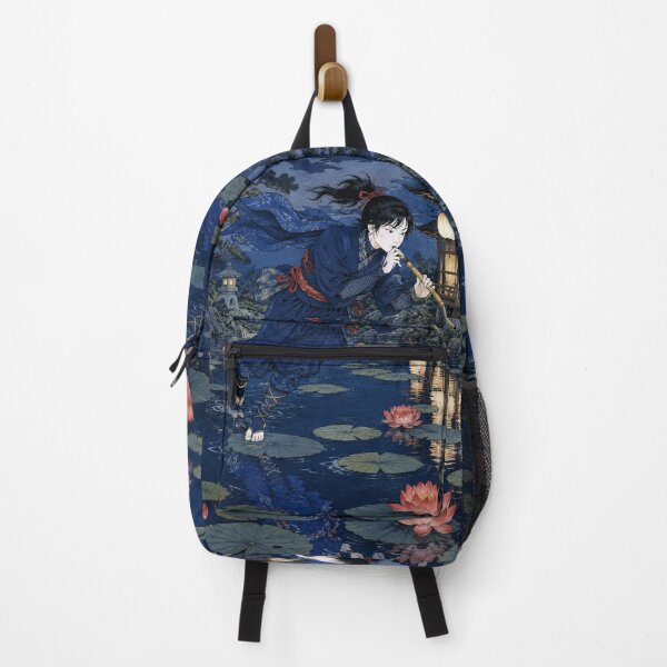 Item preview, Lotus Water Step - Vintage Japanese Ninja Girl Ukiyo-e Woodblock designed and sold by bapupa.