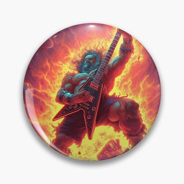 Item preview, Rock God Legendary Supernova Art — Bold Epic Music Print designed and sold by CosmicRockArt.