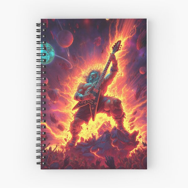 Item preview, Rock God Legendary Supernova Art — Bold Epic Music Print designed and sold by CosmicRockArt.