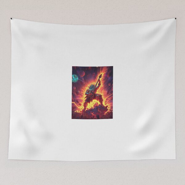 Item preview, Rock God Legendary Supernova Art — Bold Epic Music Print designed and sold by CosmicRockArt.