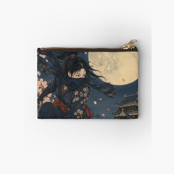 Item preview, Moonlit Shinobi - Vintage Japanese Ninja Girl Ukiyo-e Woodblock designed and sold by bapupa.