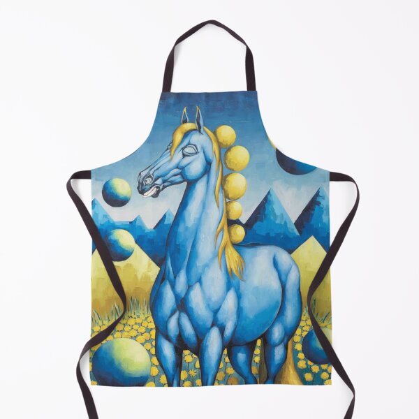 Item preview, Blue Horse Among Floating Orbs - Artistic Expression designed and sold by NatArtSA.