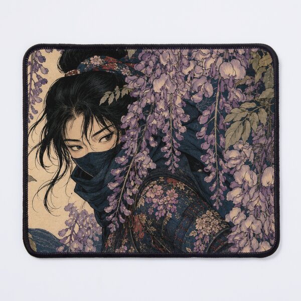 Item preview, Wisteria Shadow - Vintage Japanese Ninja Girl Ukiyo-e Woodblock designed and sold by bapupa.