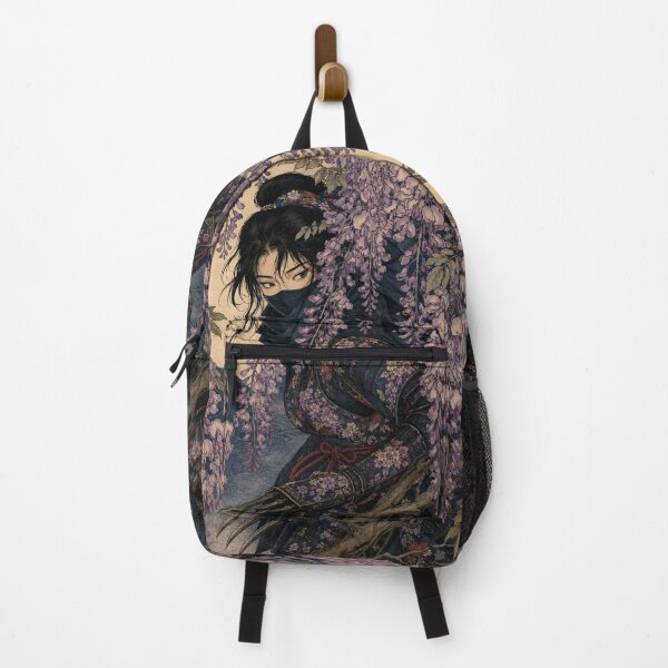 Item preview, Wisteria Shadow - Vintage Japanese Ninja Girl Ukiyo-e Woodblock designed and sold by bapupa.