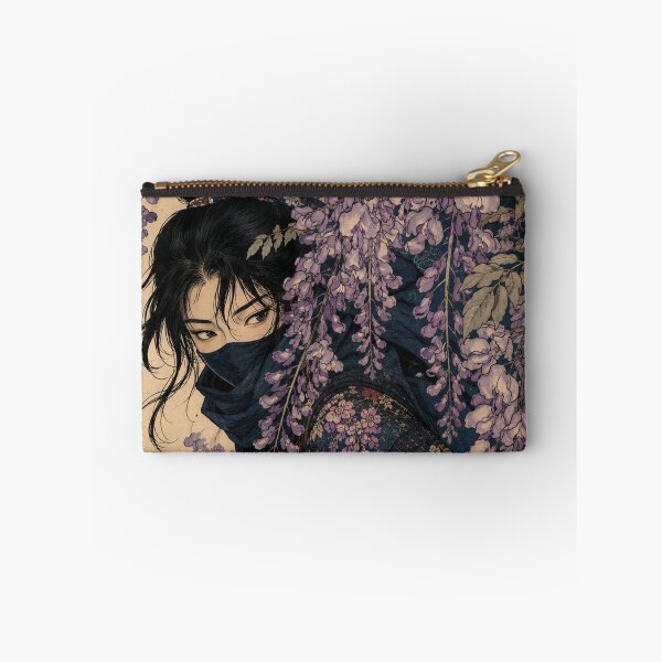 Item preview, Wisteria Shadow - Vintage Japanese Ninja Girl Ukiyo-e Woodblock designed and sold by bapupa.