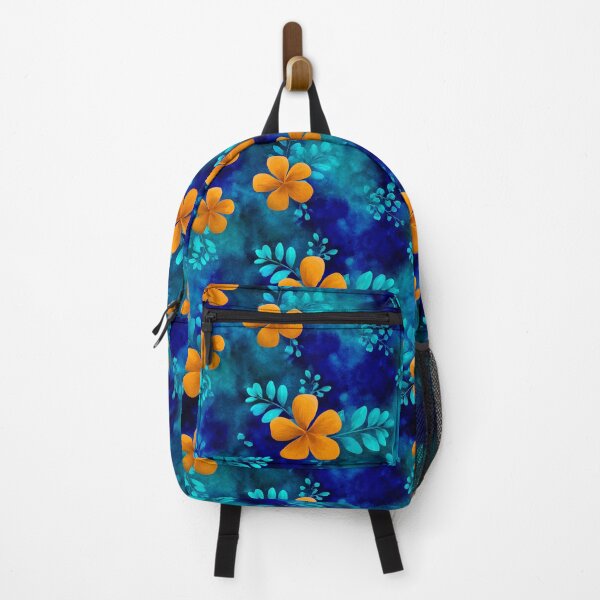 Item preview, Airy Orange Flower And Teal Watercolor Pattern designed and sold by igraphixart.