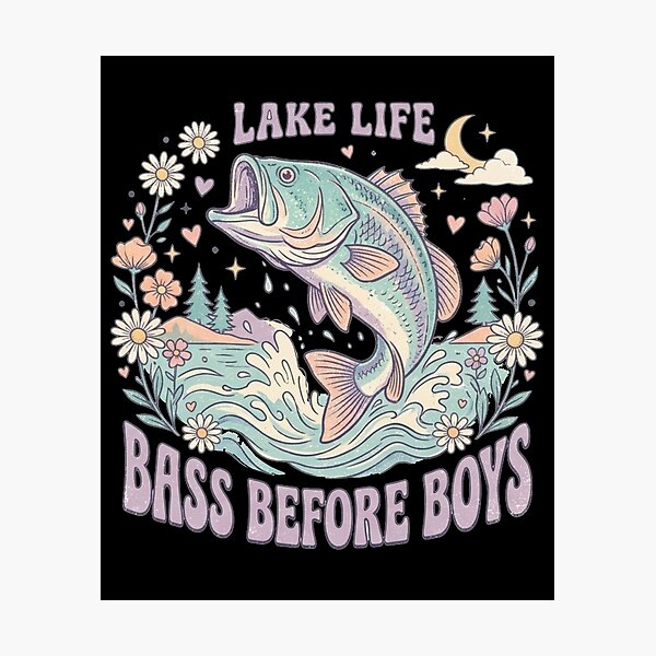 Item preview, Cute Lake Life Bass Before Boys Retro Outdoorsy Fishing designed and sold by Yellowriversss.
