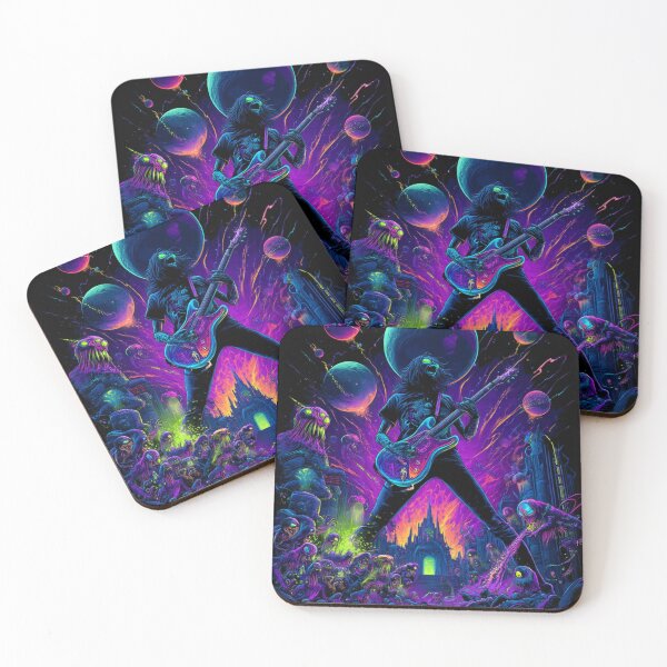 Item preview, Rock God Extraterrestrial Alien Stage — Bold Epic Music Print designed and sold by CosmicRockArt.