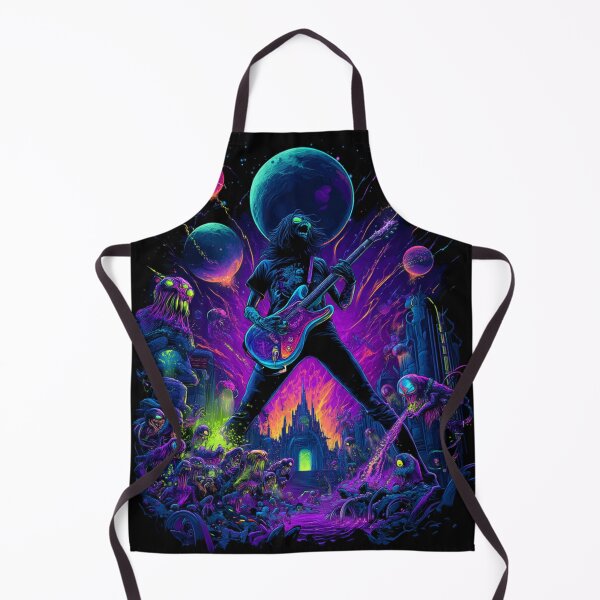 Item preview, Rock God Extraterrestrial Alien Stage — Bold Epic Music Print designed and sold by CosmicRockArt.